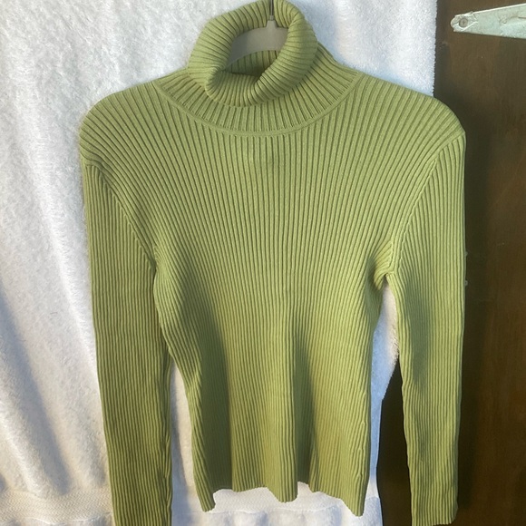 Chico’s Design Apparel Amanda L/S Turtleneck Pullover Celadon Green; NWT; M/8 - Picture 2 of 10
